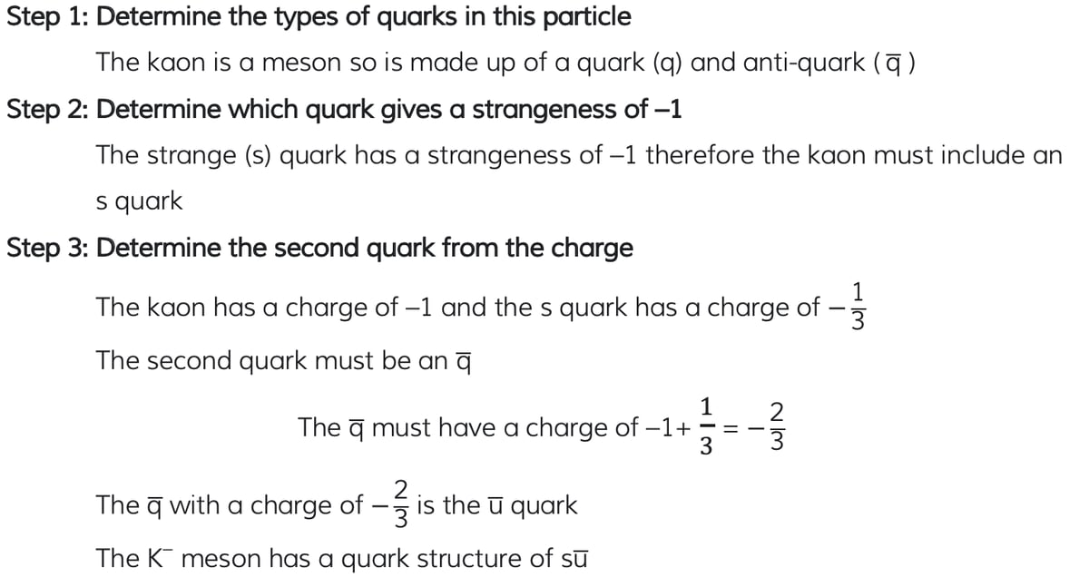 Quarks & Antiquarks Worked Example