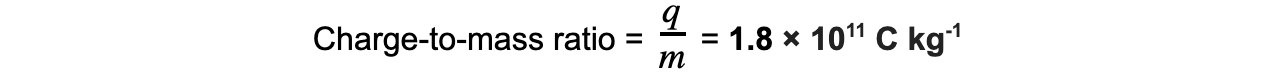 Motion of a Charged Particle in a Uniform Magnetic Field Worked Example equation 1