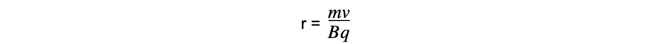 Motion of a Charged Particle in a Uniform Magnetic Field Worked Example equation 2
