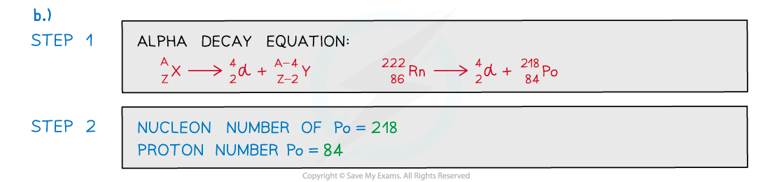 Alpha decay worked example (3)
